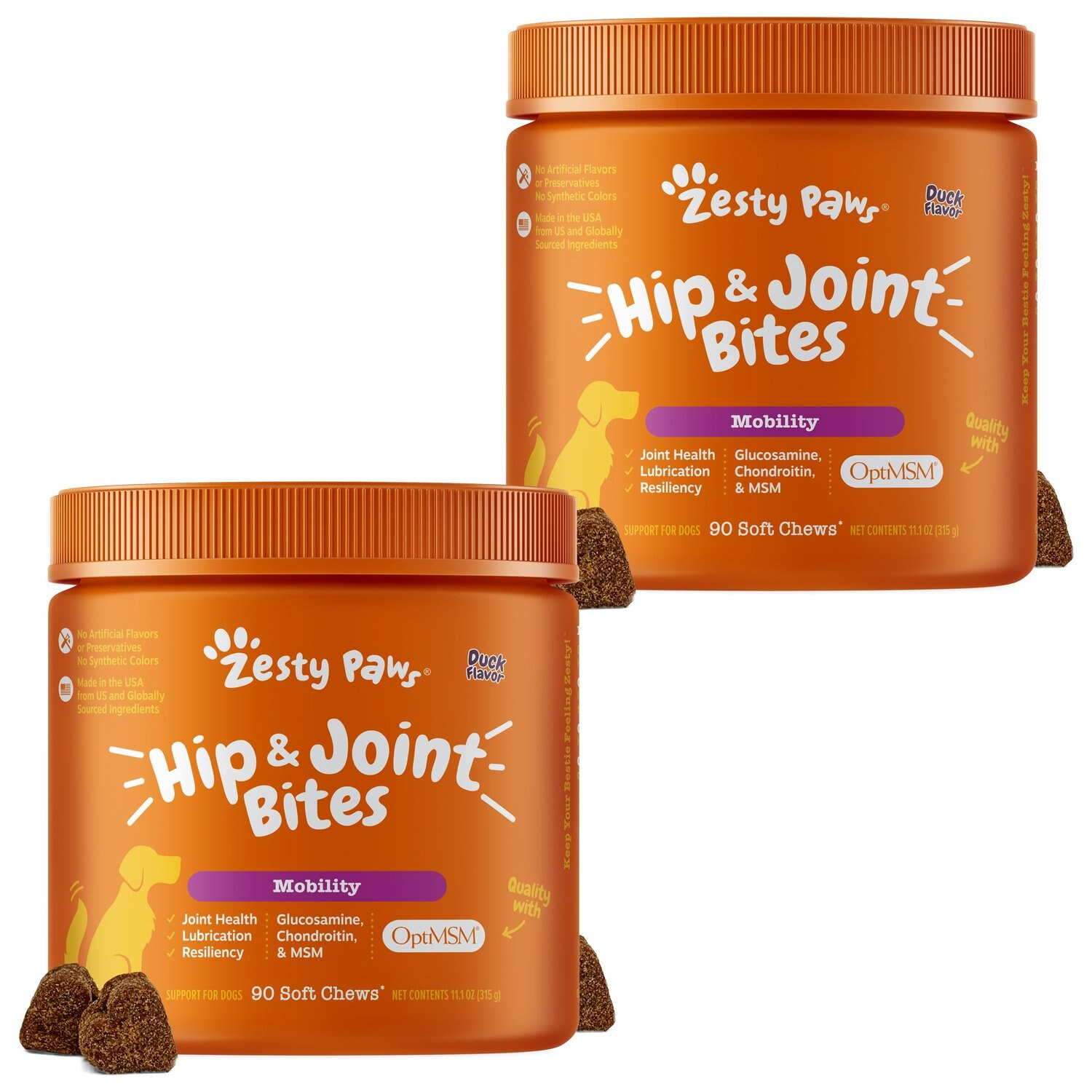 Zesty Paws Mobility Bites Duck Flavor Hip & Joint Support Soft Chews F —  PetPartners Store