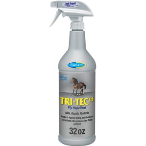 Farnam Tri-Tec 14 Fly Repellent for Horses, 32-oz bottle, bundle of 3