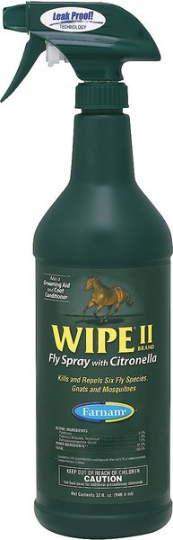 Farnam Wipe Fly Spray with Citronella, 32-oz bottle, bundle of 4 slide 1 of 2