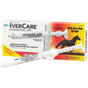 Farnam Ivercare Ivermectin Horse Dewormer Paste, Apple Flavor, 0.26-oz syringe, 4 count