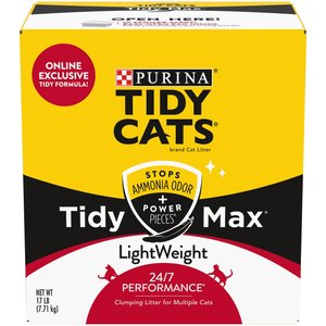 Tidy Max Lightweight 24/7 Performance Clumping Clay Cat Litter, 17-lb box, bundle of 2