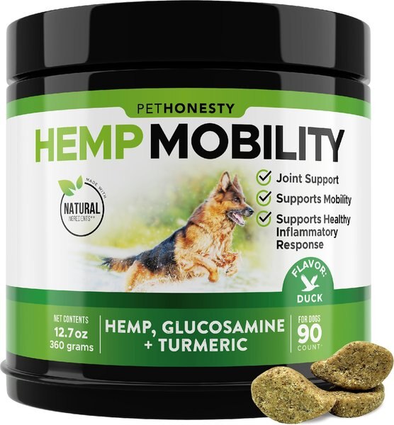 PETHONESTY Hemp Hip + Joint Health Duck Soft Chews Glucosamine