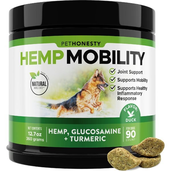 PETHONESTY Hemp Hip + Joint Health Duck Soft Chews Glucosamine