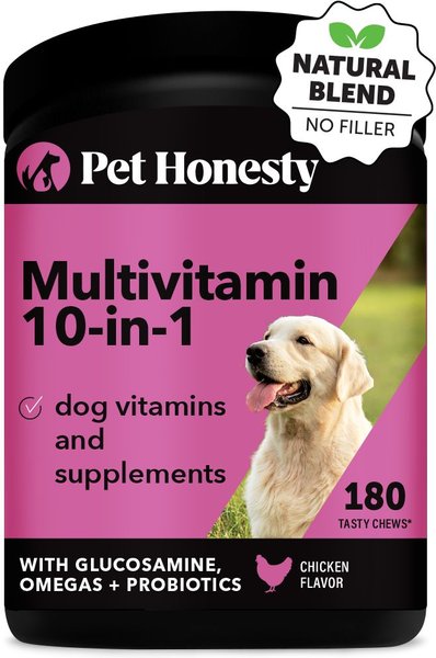 PetHonesty 10-for-1 Chicken Flavored Soft Chews Multivitamin for Dogs, 180 count slide 1 of 12