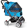 Wonderfold P1 Folding Dog & Cat Stroller, Aqua Blue