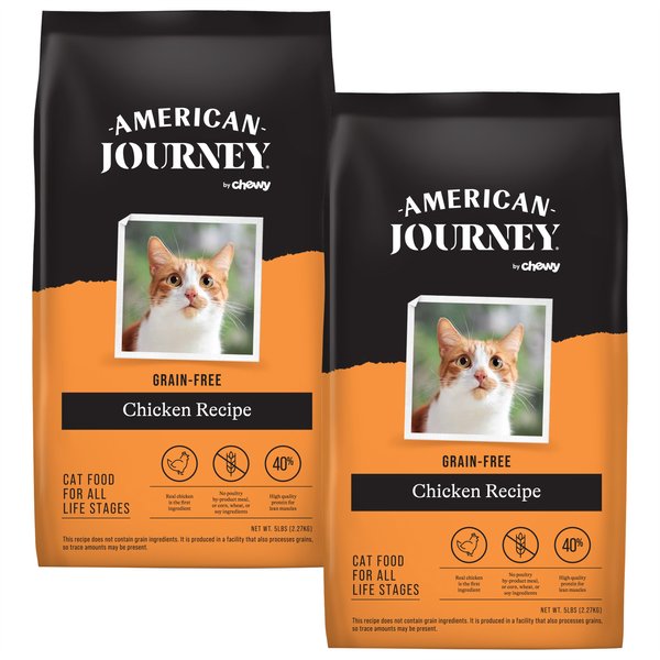American Journey Chicken Recipe Grain-Free Dry Cat Food, 5-lb bag, bundle of 2 slide 1 of 10