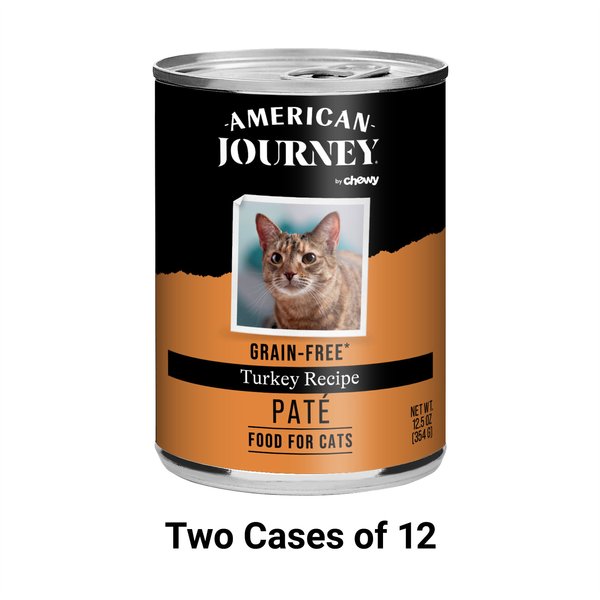 American Journey Pate Turkey Recipe Grain-Free Canned Cat Food, 12.5-oz, case of 24 slide 1 of 9