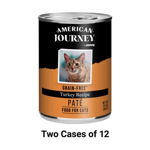 American Journey Pate Turkey Recipe Grain-Free Canned Cat Food, 12.5-oz, case of 12, bundle of 2