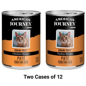 American Journey Pate Poultry Variety Pack Grain-Free Canned Cat Food, 12.5-oz, case of 12, bundle of 2