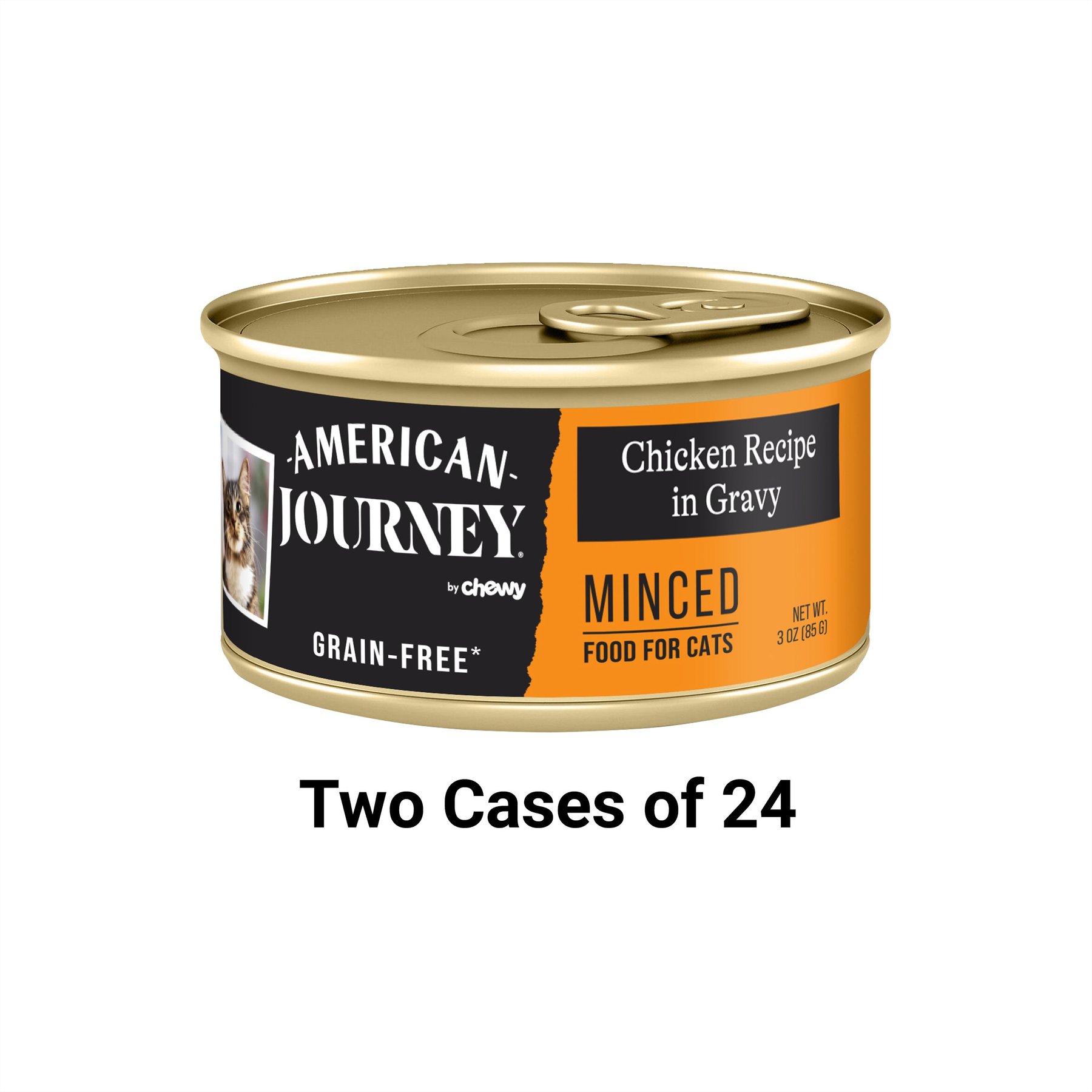 AMERICAN JOURNEY Minced Chicken Recipe in Gravy Grain Free Canned Cat Food 3 oz can case of 24 Chewy