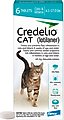 Credelio Chewable Tablets for Cats, 4.1-17 lbs, (Teal Box), 6 Chewable Tablets (6-mos. supply)