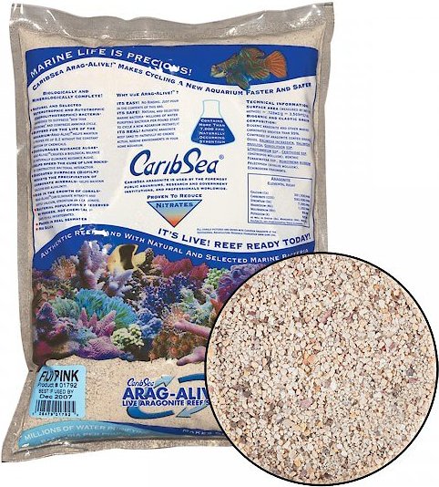 CaribSea Arag-Alive! Fiji Pink Aquarium Sand, 10-lb bag, 10-lb bag slide 1 of 1