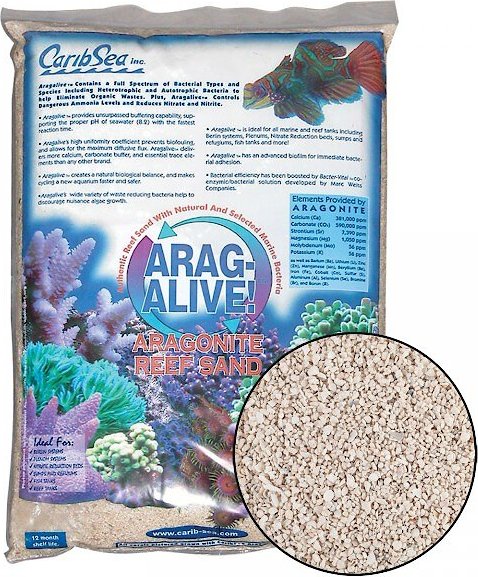 CaribSea Arag-Alive! Special Grade Reef Aquarium Sand, 20-lb bag slide 1 of 1