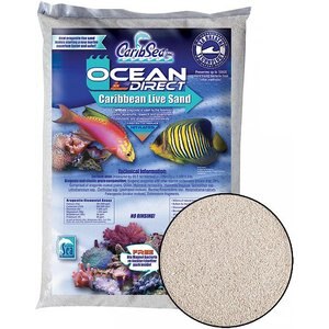 CaribSea Arag-Alive Live Reef Sand For Marine Aquariums Crushed Coral 20LBS 0795 