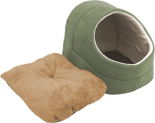 Jespet Cave Covered Cat & Dog Bed, Sage Green