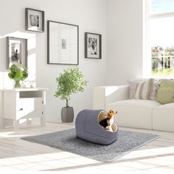 Jespet Cave Covered Cat & Dog Bed, Gray