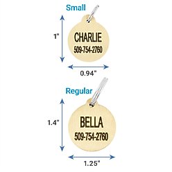Frisco Brass Personalized Dog & Cat ID Tag, Round, Regular slide 2 of 5