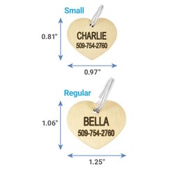 Frisco Brass Personalized Dog & Cat ID Tag, Heart, Regular slide 2 of 5