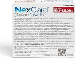 NexGard Chew for Dogs, 60.1-121 lbs, (Red Box), 6 Chews, bundle of 2 (12-mos. supply) slide 2 of 9