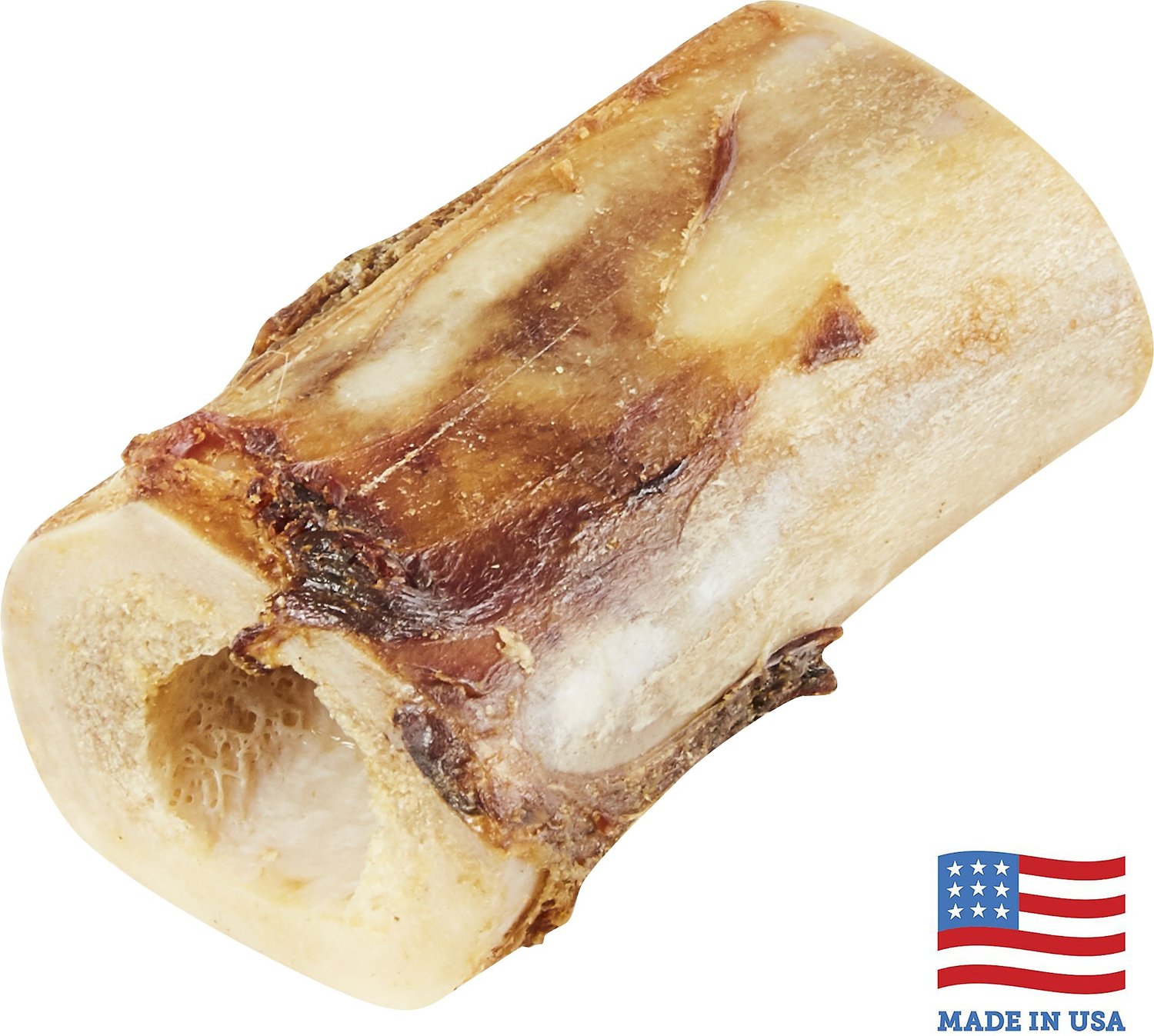 Bones & Chews Made in USA Roasted Marrow Bone 3" Dog Treat