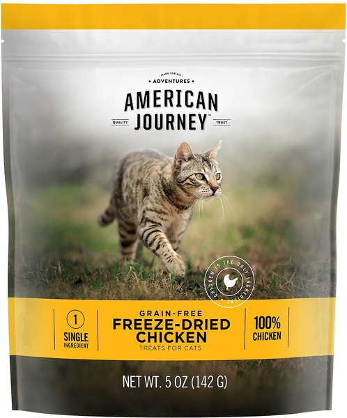 American Journey Chicken Flavor Grain-Free Freeze-Dried Cat Treats 5-oz bag bundle of 4 slide 1 of 7