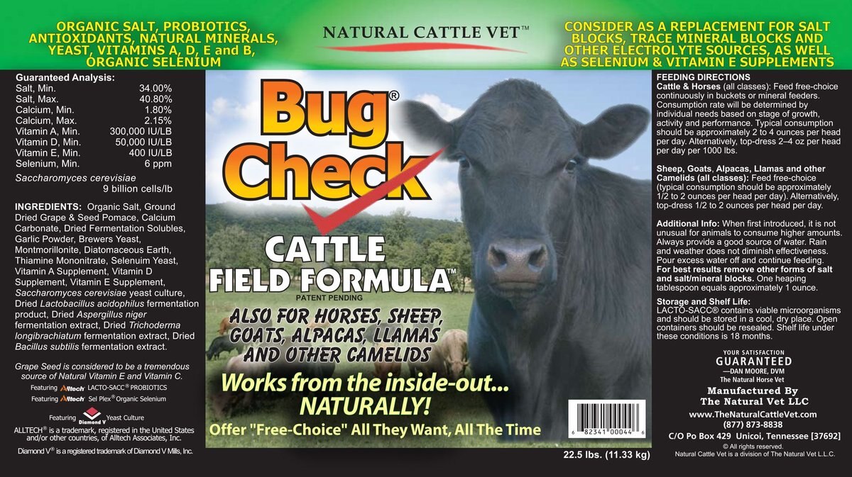 NATURAL CATTLE VET MultiSpecies Bug Check Cattle Field Formula, 5lb bag