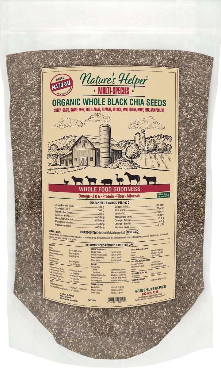 Nature's Helper Organic Chia Seeds Goat Feed