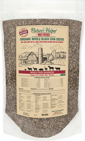 NATURE S HELPER Organic Chia Seeds Goat Feed 4.5 lb bag Chewy