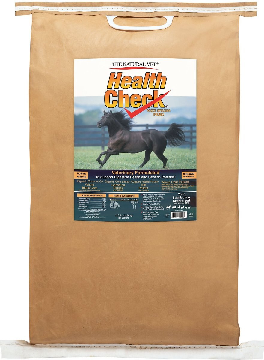 THE NATURAL VET MultiSpecies Health Check Feed Horse Supplement, 22.5