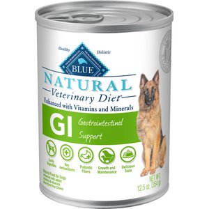 Blue Buffalo Natural Veterinary Diet GI Gastrointestinal Support Grain-Free Wet Dog Food, 12.5-oz, case of 24