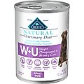 Blue Buffalo Natural Veterinary Diet W+U Weight Management + Urinary Care Chicken Wet Dog Food, 12.5-oz, case of 12, bundle of 2
