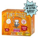 Tiny Tiger Chunks in EXTRA Gravy Beef & Poultry Recipes Variety Pack Grain-Free Canned Cat Food, 3-oz, case of 48