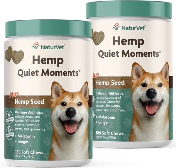 NaturVet Hemp Quiet Moments Soft Chews Calming Supplement for Dogs, 360 count slide 1 of 2