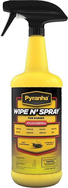 Pyranha Wipe N' Spray Fly Protection Horse Spray, 32-oz bottle, bundle of 2 slide 1 of 2