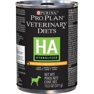 Purina Pro Plan Veterinary Diets HA Hydrolyzed Chicken Flavor Wet Dog Food, 13.3-oz, case of 12, bundle of 2