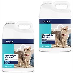 Frisco Lightweight Unscented Clumping Cat Litter, 9-lb jug, bundle of 3