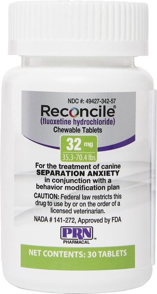 Reconcile (fluoxetine hydrochloride) Tablets for Dogs, 32-mg, 60 tablets slide 1 of 4