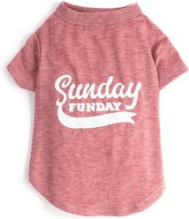 Fab Dog Sunday Funday Dog T-Shirt, Red, X-Small