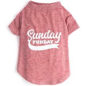 Fab Dog Sunday Funday Dog T-Shirt, Red, X-Small