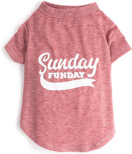 Fab Dog Sunday Funday Dog T-Shirt, Red, Small slide 1 of 2