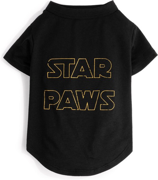 Fab Dog Star Paws Dog T-Shirt, Black, X-Small slide 1 of 3