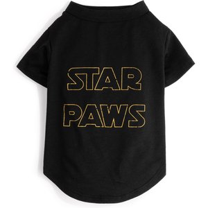 Fab Dog Star Paws Dog T-Shirt, Black, Medium