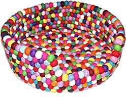 Durkha Premium Felt Bolster Dog Bed, Multi Color slide 2 of 3