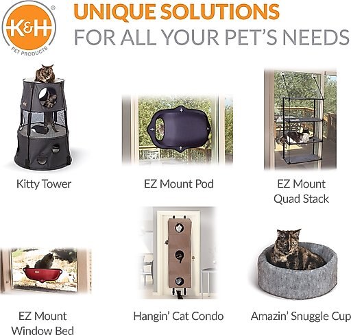 K&H Pet Products EZ Mount Quad Stack Cat Furniture