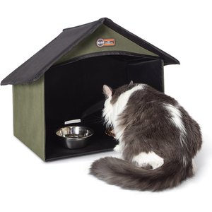 K&H Pet Products Outdoor Dinning Room Cat Furniture, Olive