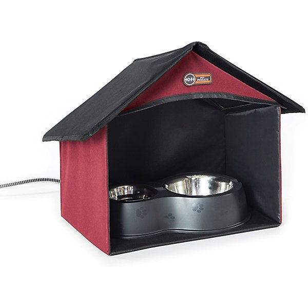 K&H PET PRODUCTS Heated AFrame Cat House, Gray/Black