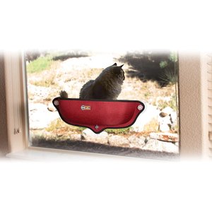 K&H Pet Products EZ Mount Kitty Sill Cat Window Perch, Red