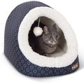 K&H Pet Products Thermo-Pet Cave Covered Cat Tunnel Bed, Unheated, Blue