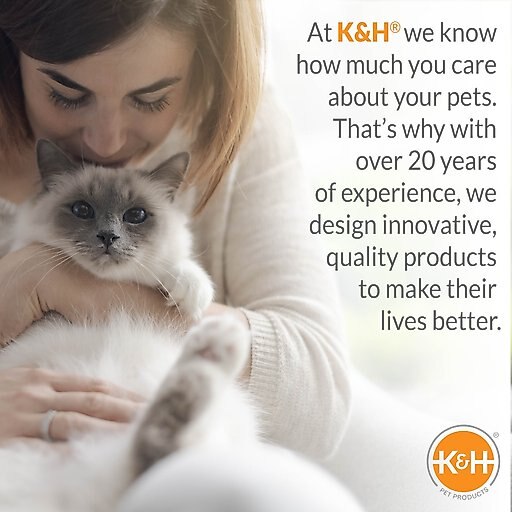 K&H Pet Products Thermo-Pet Cave Covered Indoor Heated Cat Bed & Tunnel, Gray