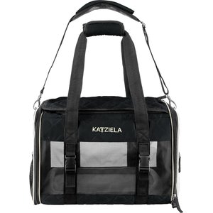 Katziela Quilted Companion Dog & Cat Carrier, Black, Small
